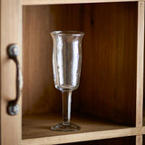 Bloomingville Asha Weinglas Klar Recyceltes Glas D6xH17,5 cm 4er Set – gehämmertes Weinglas