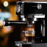 Ariete Moderna Espressomaschine Slim, Schwarz, Siebträgermaschine, 1-Tassen-Kaffeemaschine