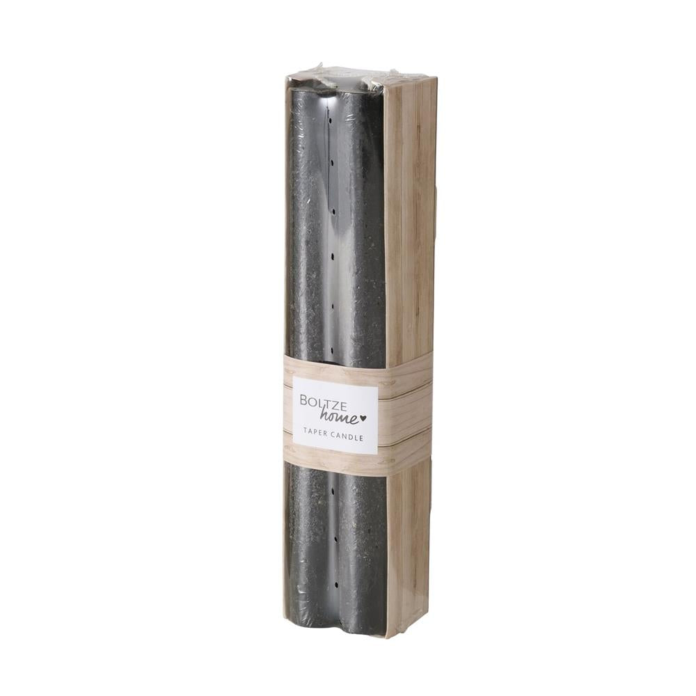 BOLTZE Stabkerze Melia schwarz 4 Stück 20cm Kerzen Wachskerzen Leuchterkerzen Tafelkerzen