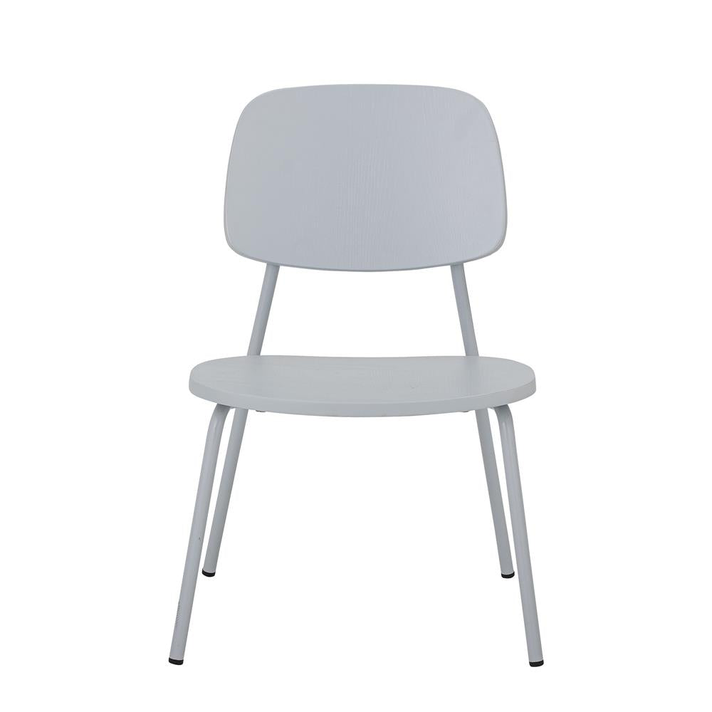 Bloomingville MINI Gugga Stuhl, kleiner grauer Kinderstuhl, aus Sperrholz und Eisen