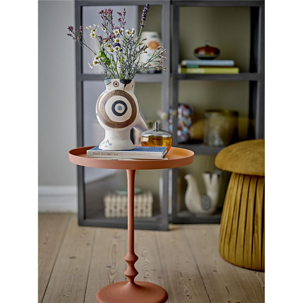 Bloomingville Roberta Hocker Braun 44x45cm Polyester Puff Sitzhocker dänisches Design