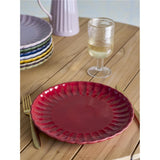 Bloomingville Latina Teller, Rot, 27 cm, Steingut, Speiseteller, dänisches Design