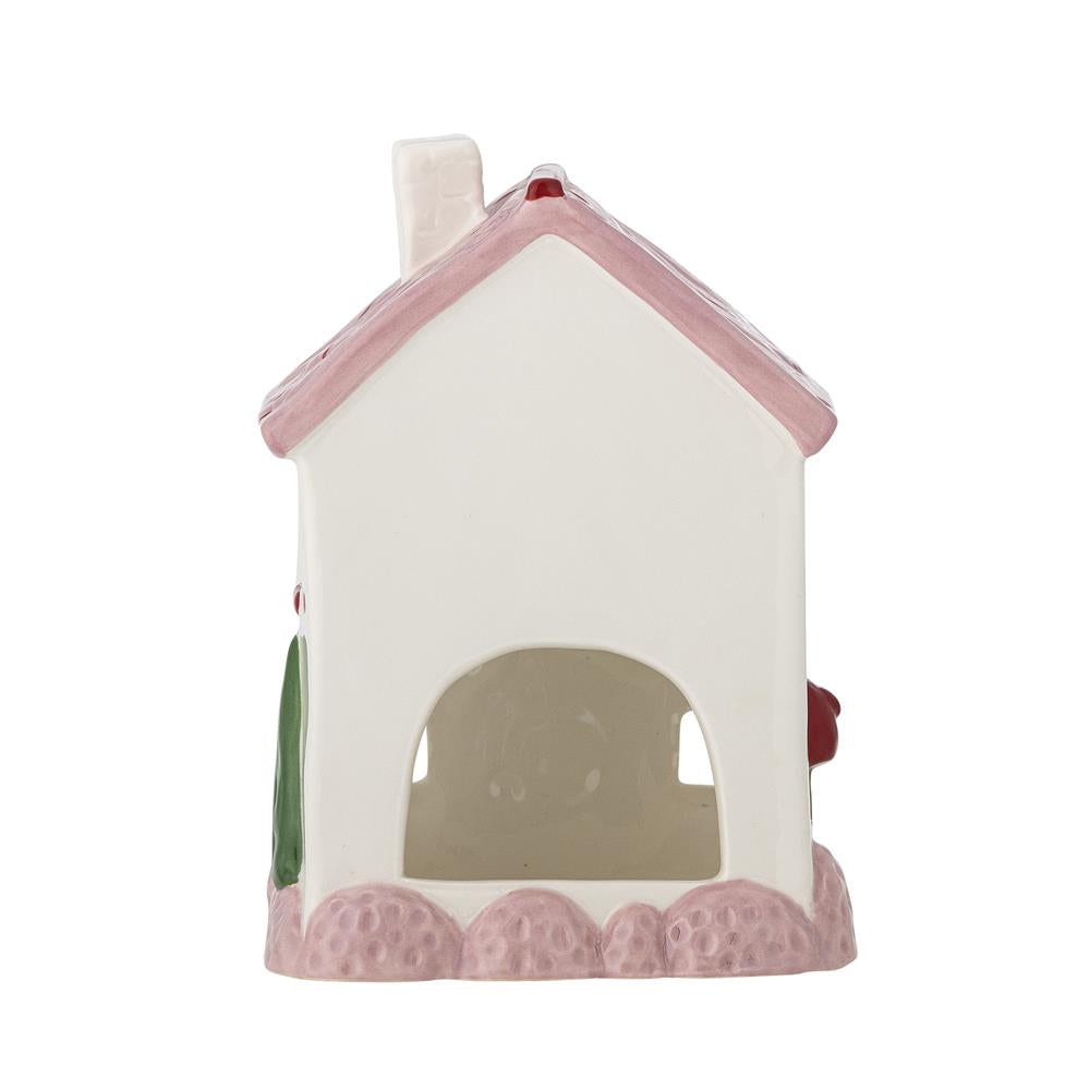 Bloomingville Shirly Teelichthalter Haus Bunt Steingut Weihnachtsdeko