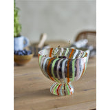 Bloomingville Savya Schale, Grün, Glas, D17xH15 cm