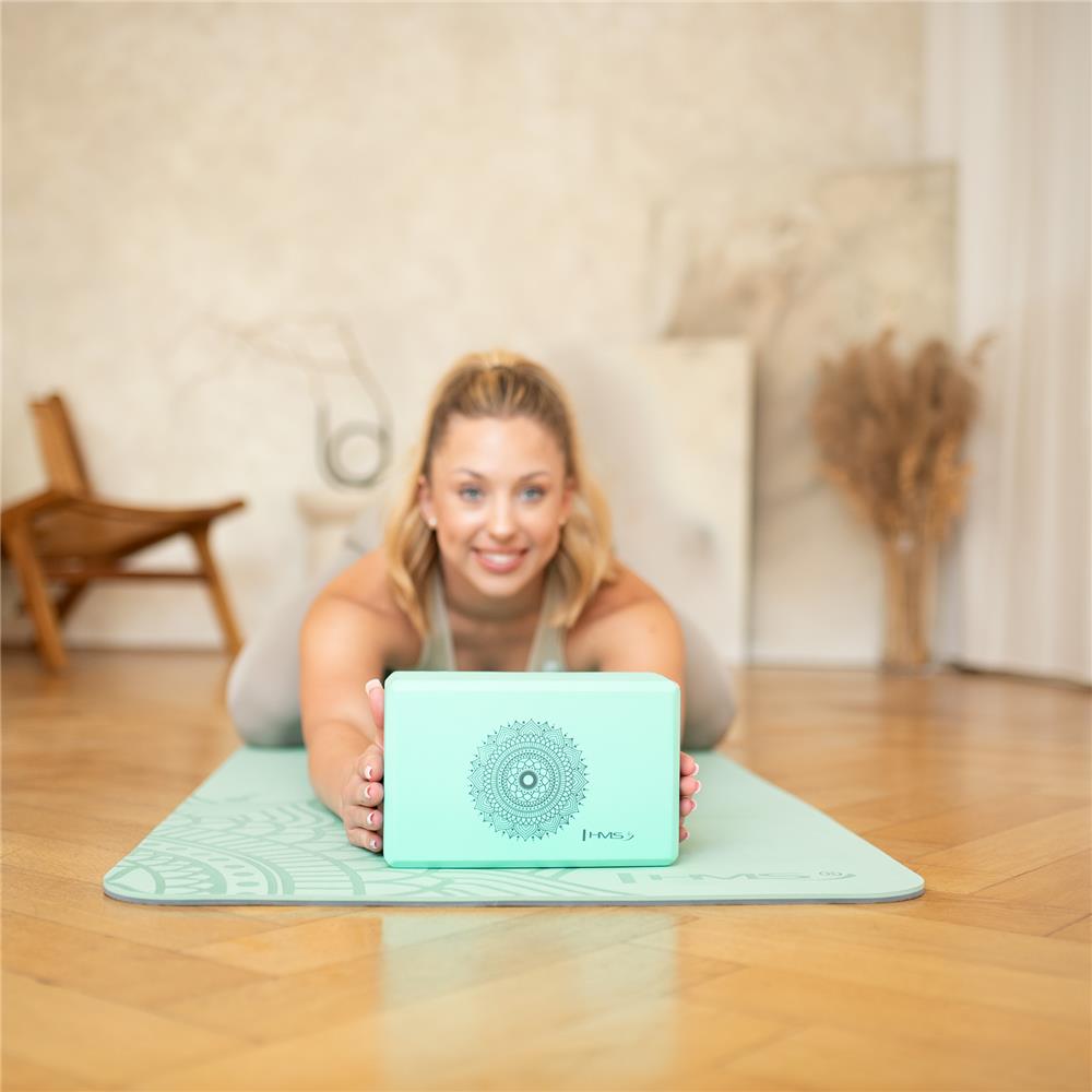 Yoga Block Mint Yogaklotz für Yoga, Pilates und Dehnübungen | HMS KJ02