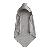Mushie Baby-Kapuzenhandtuch, Gray, aus 100% Bio-Baumwolle