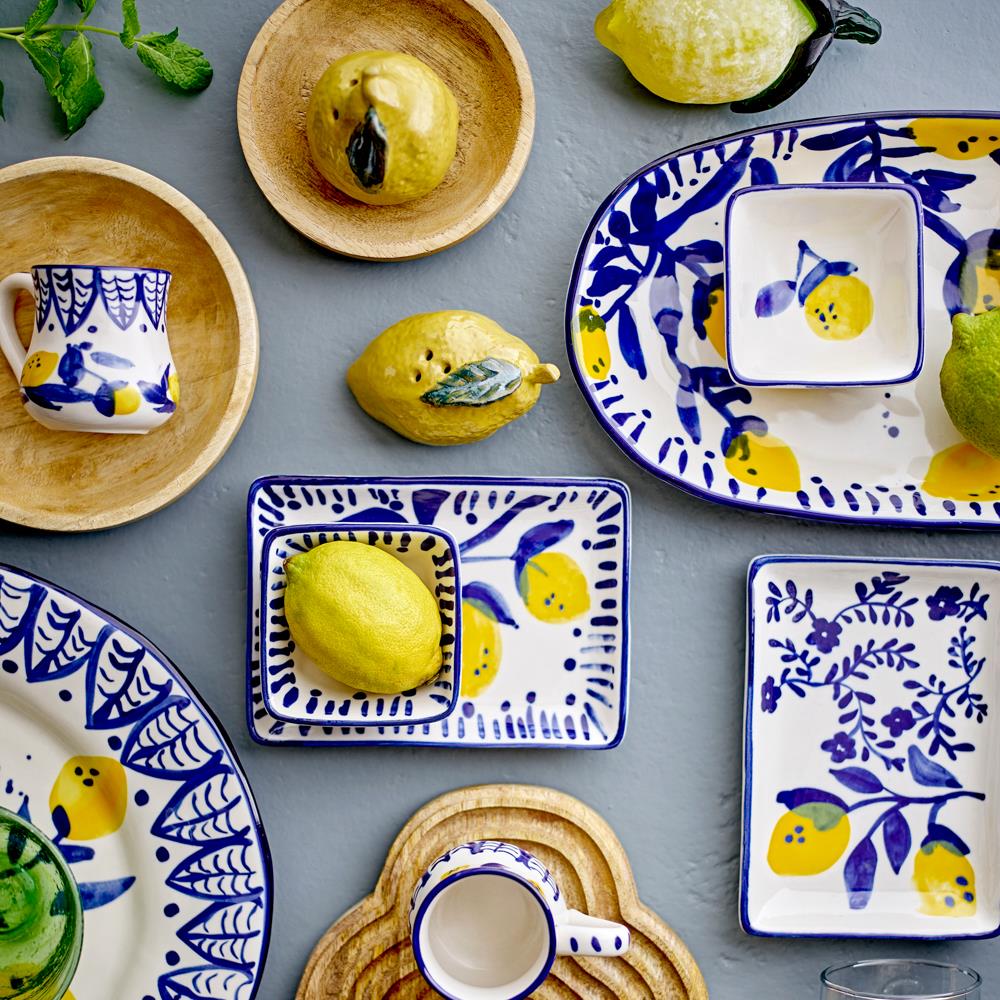 Bloomingville Limone Salz-und-Pfefferset Steingut gelb Zitronen 3er Set
