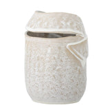 Bloomingville Abeera Vase – Steingut-Vase in Natur mit einzigartiger Glasur, 20 cm Höhe