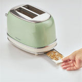 Ariete Vintage Toaster, Grün, 2-Scheiben-Toaster mit 6 Bräunungsstufen, 810W