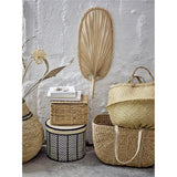 Bloomingville Islim Korb mit Deckel 3er Set Schwarz Palmblatt 30 x 25 cm