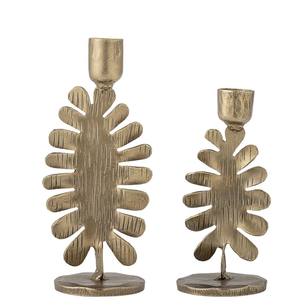 Bloomingville Oaken Kerzenhalter Gold Metall 2er Set Weihnachtsdeko