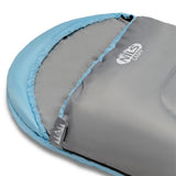 NILS CAMP Schlafsack Größe M Hellblau-Grau - Mumienschlafsack für Outdoor, Trekking & Camping