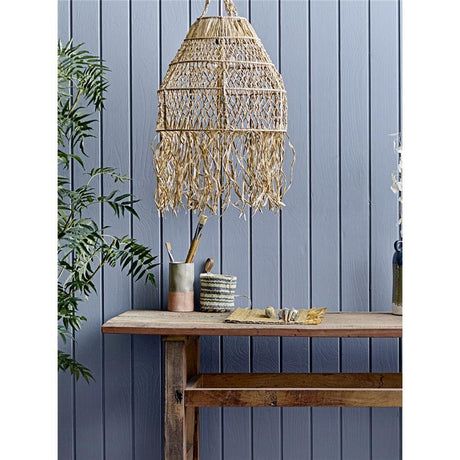 Bloomingville Denna Vase in Grün aus Steingut, 8x15,5 cm, mit Gravurmuster