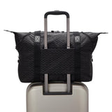 Kipling ART M, multifunktionale Tragetasche, Signature Emb (schwarz), Reisetasche mit Trolleyhalterung