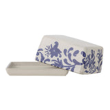 Bloomingville Petunia Butterdose, Blau, Steingut, romantischen Vintage-Look, dänisches Design