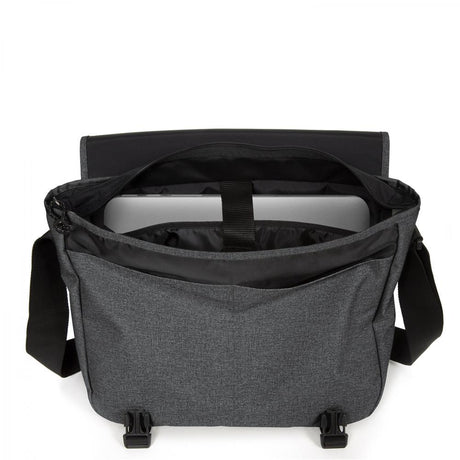 Eastpak DELEGATE +, Umhängetasche, Black Denim (grau), 20L, Laptoptasche, Messenger-Tasche