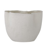 Bloomingville Sanam Blumentopf, Weiß, Steingut D18xH14 cm