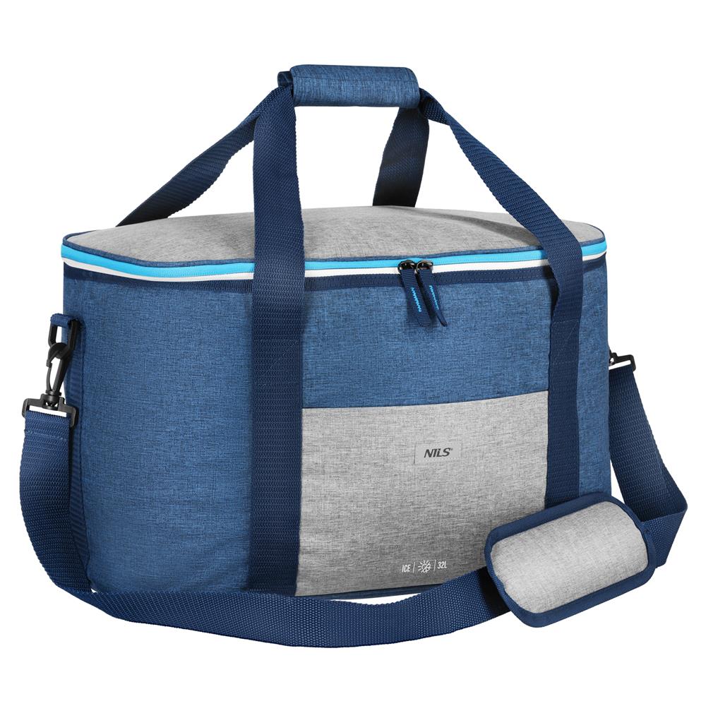 NILS Kühltasche 32L in Blau - große Thermotasche für Picknick, Camping & Einkauf