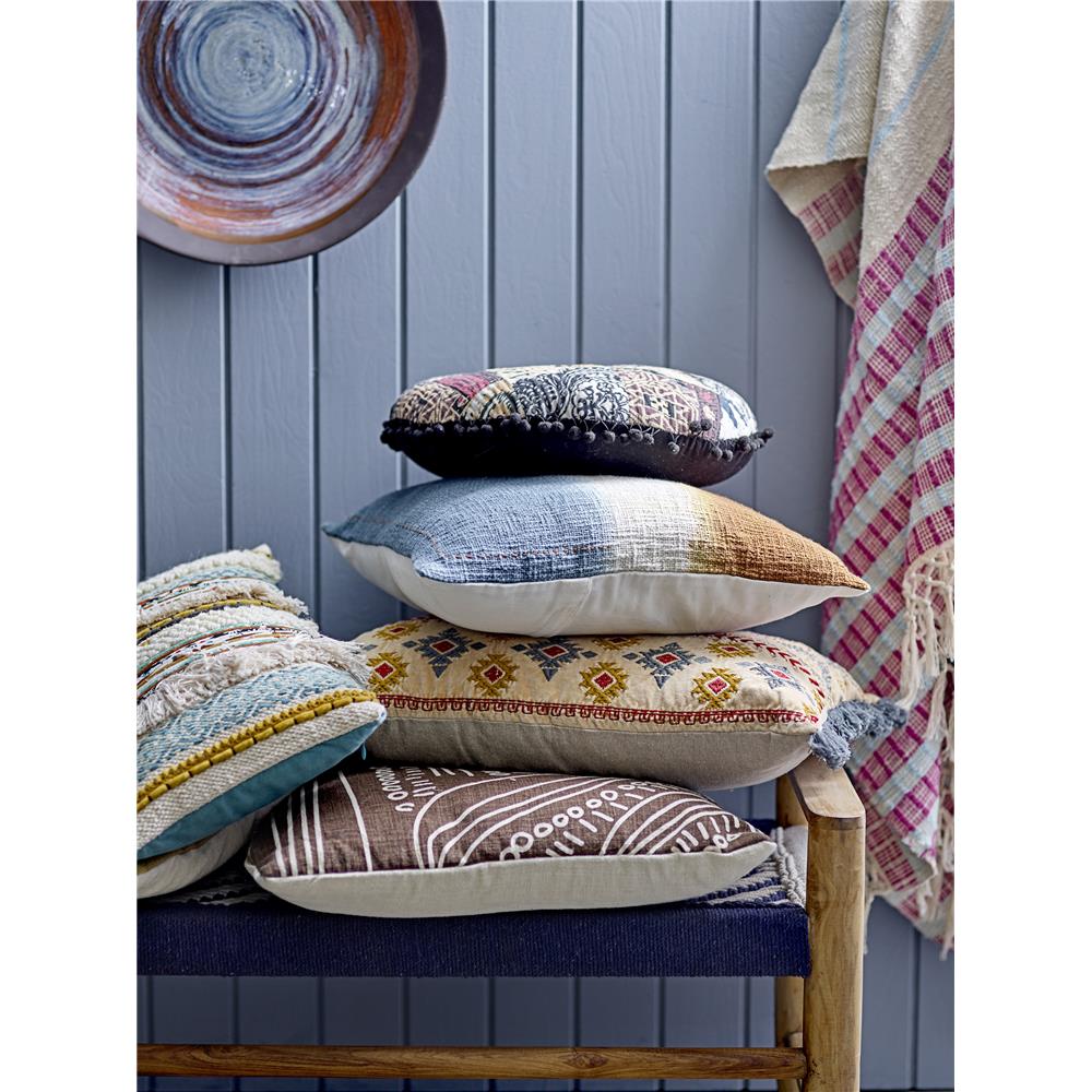 Bloomingville Maes Deko, Blau, Steinzeug D46xH6 cm