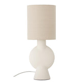 Bloomingville Sergio Tischlampe Natur Steingut D21xH55 cm – helle Designerlampe