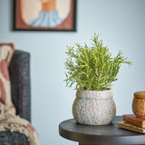 Bloomingville Mayia Blumentopf Grau Steingut 16 cm Übertopf