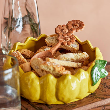 Bloomingville Limone Schale Steingut gelb D21xH6,5 cm 1090 ml mediterran