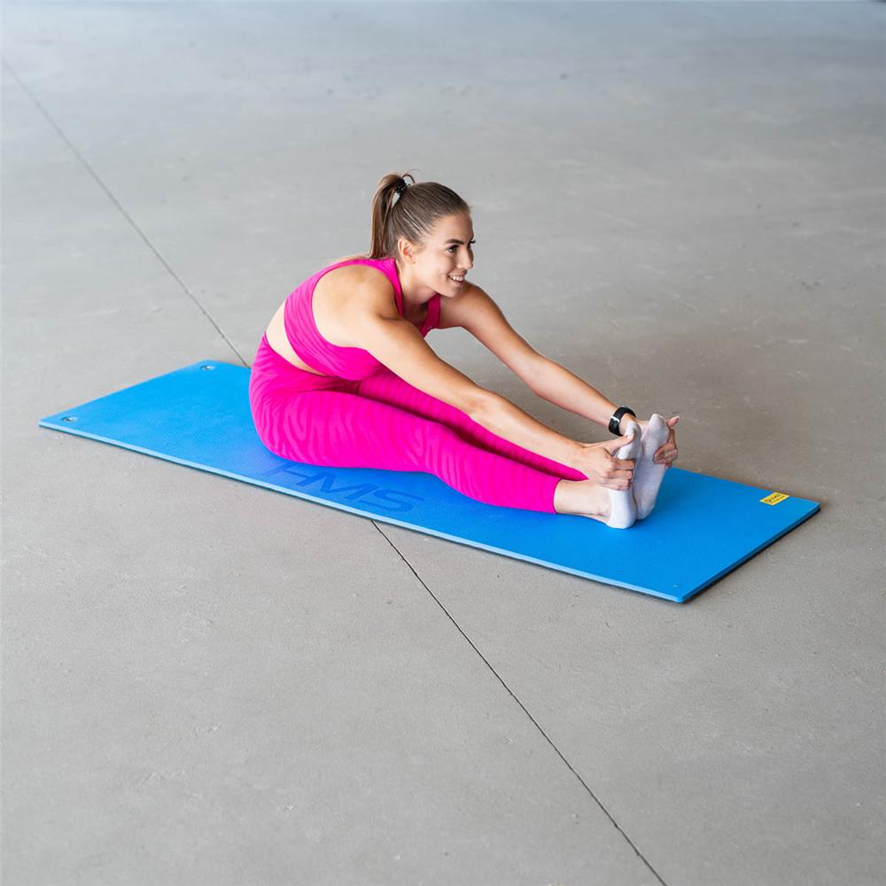 HMS Premium MFK03 Fitnessmatte 180x60 cm 15 mm Blau/Schwarz