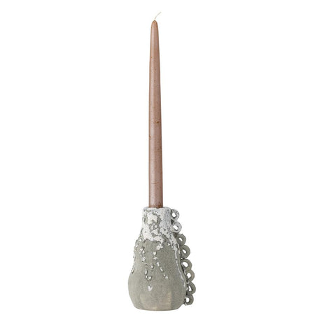 Bloomingville Souri Kerzenständer, Grau, Steingut D10,5xH15,5 cm
