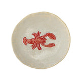 Bloomingville Hadden Teller 4er Set 13 cm Steingut rot Hummer