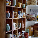 Bloomingville Hezha Tasse Blau 260 ml – Steingut mit Vogelgriff & 3D-Motiv