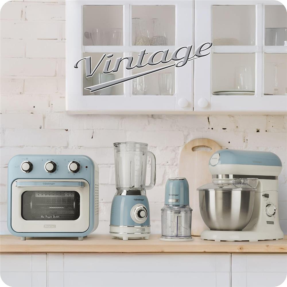 Ariete Vintage Reiskocher, Blau, 3,5L, Slow Cooker, Dampfgarer, 5 Programme, Keramikschüssel