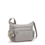 Kipling GABBIE S, Kleine Umhängetasche, Grey Gris (grau), Schultertasche mit vielen Fächern