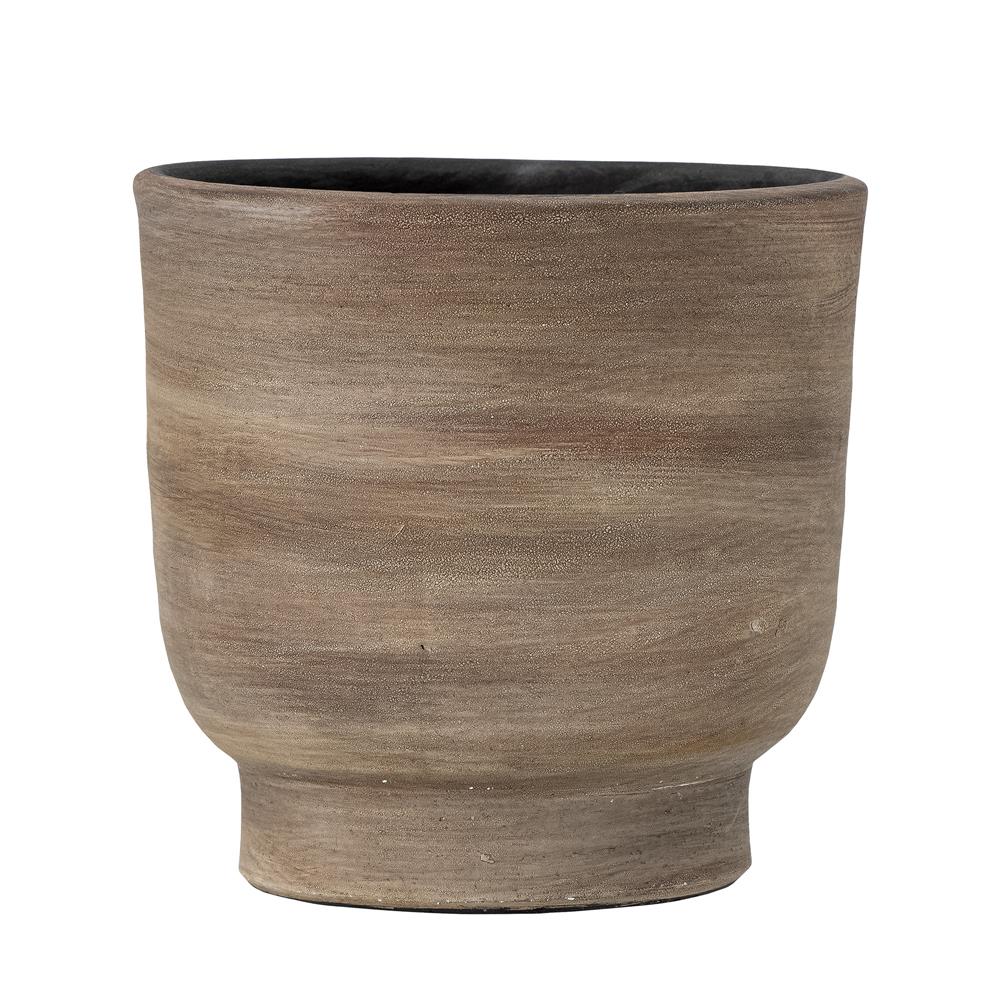 Bloomingville Venca Deko-Blumentopf Braun Terrakotta D16xH16 cm – rustikaler Dekotopf