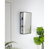Umbra Cubiko Spiegel mit Ablage, Badezimmerspiegel, Spiegelschrank, Schminkspiegel, Wandspiegel