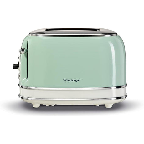Ariete Vintage Toaster, Grün, 2-Scheiben-Toaster mit 6 Bräunungsstufen, 810W