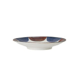 Bloomingville Camellia Servierschale blau/braun 16cm Porzellan Servierschüssel kleiner Teller dänisches Design