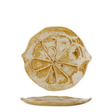Bloomingville Golda Servierplatte aus Steingut, Braun – dekoratives Zitronen-Design