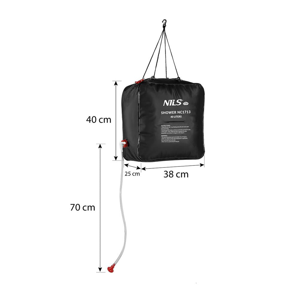 NILS CAMP Campingdusche 40L Solardusche Outdoor Reise Garten Camping