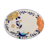 Bloomingville Lynna Servierplatte blau Steingut 34x25 cm mediterran