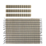 Bloomingville Mendo Platzdeckchen 4er Set – Bambus, Schwarz, 45x45 cm