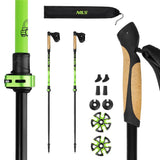 NILS Nordic Walking Stöcke NW8611 Aluminium 6061 Korkgriff Grün