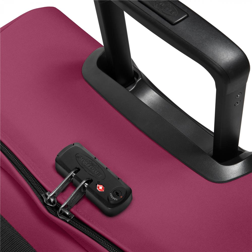 Eastpak TRANVERZ S, Kleiner Reisetrolley, Wine Burgundy (rot), 42L, Rollkoffer mit 2 Rädern und TSA-Schloss