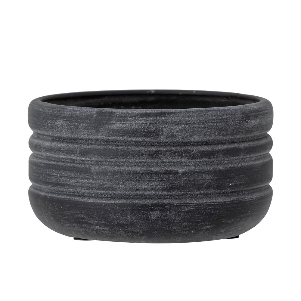 Bloomingville Vilken Blumentopf in Grau 20x11cm aus Keramik