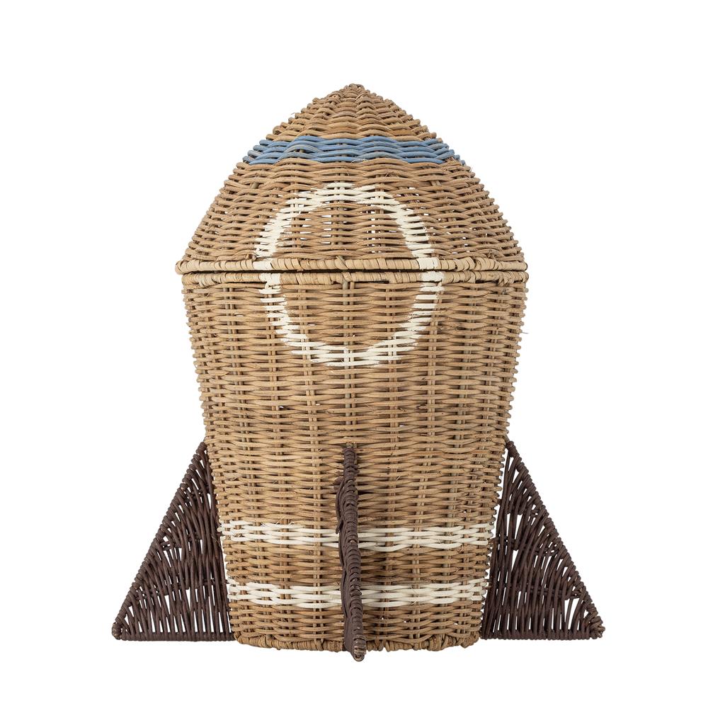Bloomingville MINI Space Korb mit Deckel Natur Rattan Durchmesser 31cm