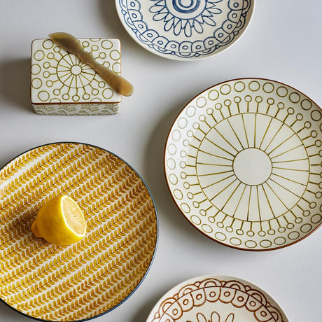 Bloomingville Maple Butterdose grün Steingut L12,5xH6 cm