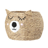 Bloomingville MINI Aufbewahrungskorb Bär aus Seegras Korb Basket braun/Natur 50 x 40cm dänisches Design