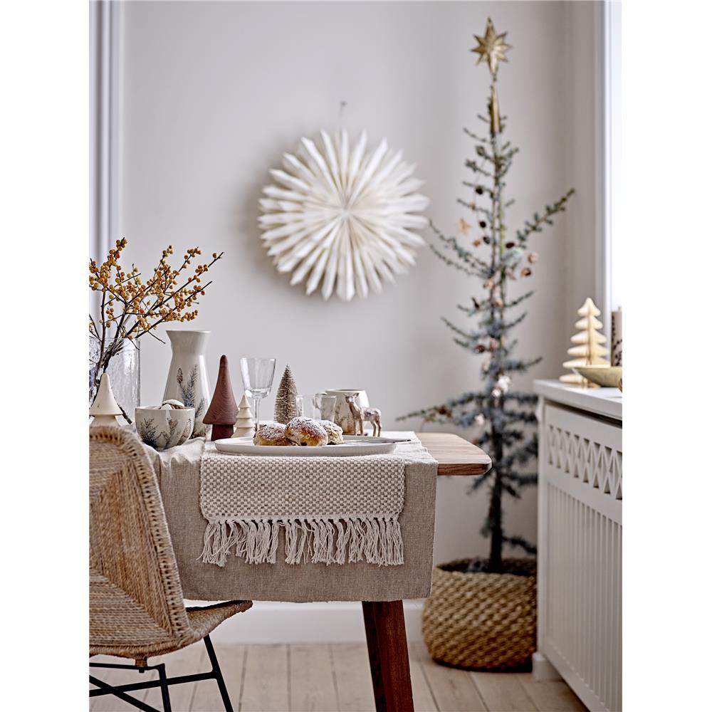 Bloomingville Hollie Krug, 1,3 Liter, aus Steingut, mit zarten weihnachtlichen Blumenmotiv