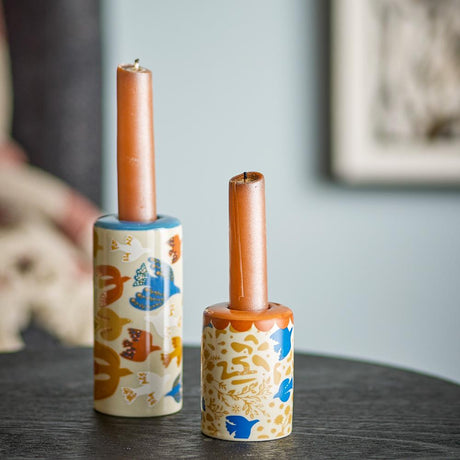 Bloomingville Anniversary Kerzenhalter Bunt Steingut 2er Set