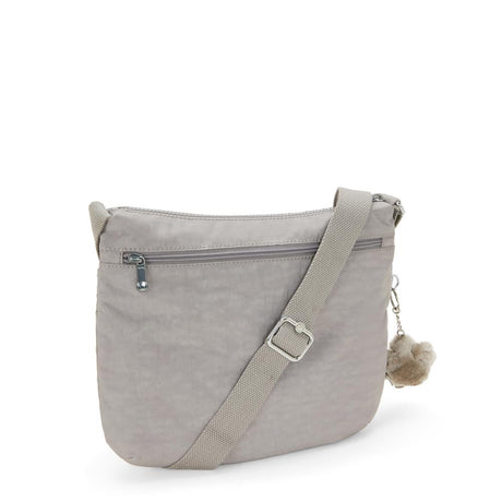 Kipling ARTO M, Mittelgroße Umhängetasche, Grey Gris (grau), Schultertasche mit Reißverschluss
