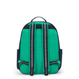 Kipling SEOUL L, Großer Rucksack, Blue Green Block (blau), 27L, mit 15-Zoll-Laptopfach